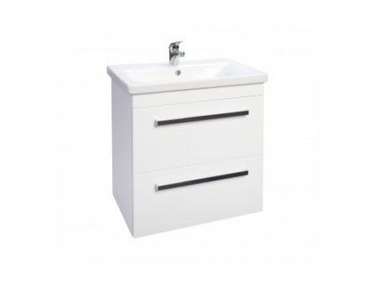 Krajcar KB Balance koupelnová skříňka s umyvadlem 65 x 65 cm 2 zásuvky bílá KB65