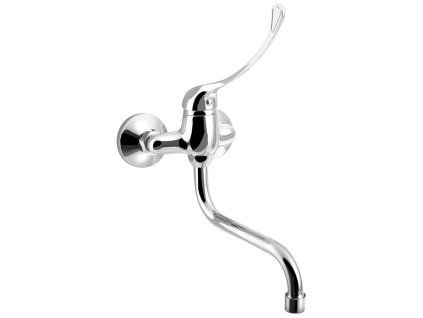 Aqualine 35 nástěnná dřezová baterie rozteč 100 mm lékařská páka ramínko S 177mm chrom 52234