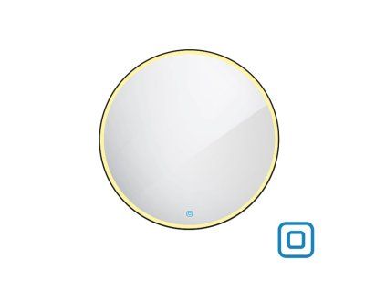 Nimco 28000 LED zrcadlo kulaté podsvícené 80 x 80 cm se 2 dotykovými senzory černá ZPC 28002RVX-90