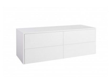 Krajcar PKR Row koupelnová skříňka 130 x 46 x 50 cm se dvěma výřezy bílá PKR130