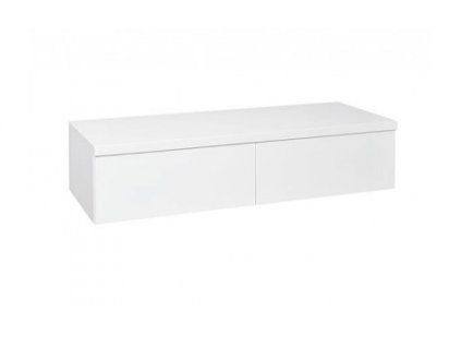 Krajcar KG Geo koupelnová kříňka 130 x 30 x 50 cm s jedním výřezem bílá PKG130
