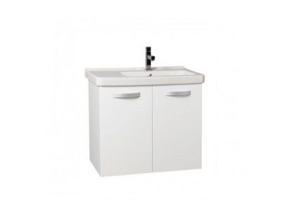 Krajcar KCK CUbito Klasik koupelnová skříňka s umyvadlem 75 x 65 x 45 cm odkládací plocha vlevo bílá KCK75