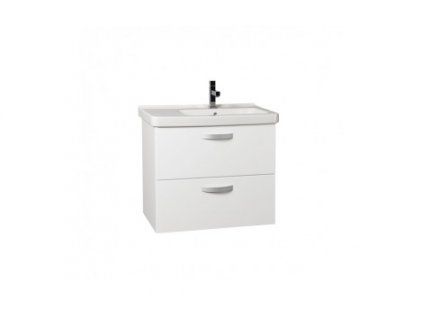 Krajcar KCP Cubito Praktik koupelnová skříňka s umyvadlem 75 x 65 x 45 cm odkládací plocha vlevo bílá 2KCP75