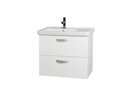 Krajcar KCP Cubito Praktik koupelnová skříňka s umyvadlem 75 x 65 x 45 cm odkládací plocha vpravo bílá 2KCP75