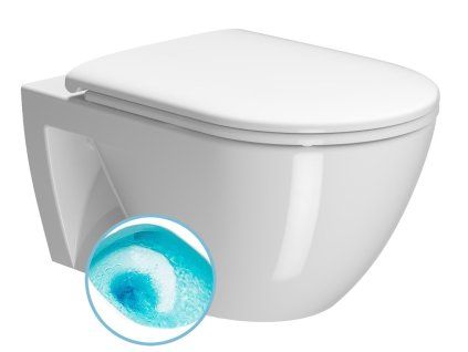 GSI Pura ECO závěsná WC mísa 55 x 36 cm swirlflush extraGlaze bílá 880711