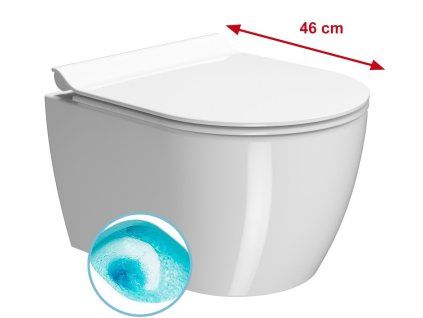 GSI Pura ECO závěsná WC mísa 46 x 36 cm swirlflush extraGlaze bílá 880211