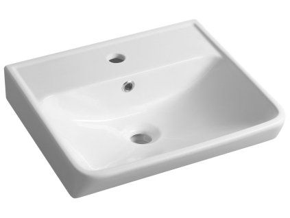 Bruckner NEON keramické umyvadlo 50 x 41,5 cm s přepadem bílá 201.131.0