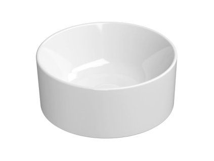 GSI KUBE X keramické umyvadlo na desku průměr 32 cm bez přepadu Extra Glaze bílá 943511