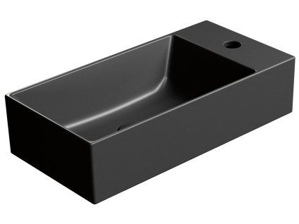GSI KUBE X keramické umyvadlo 50 x 25 cm pravé/levé bez přepadu černá mat 9486126