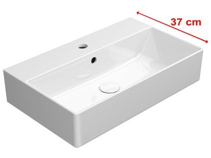 GSI KUBE X keramické umyvadlo 60 x 37 cm s přepadem Extra Glaze bílá 9454111