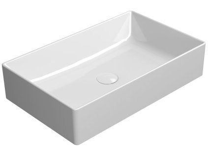 GSI KUBE X keramické umyvadlo na desku 60 x 37 cm bez přepadu Extra Glaze bílá 945311