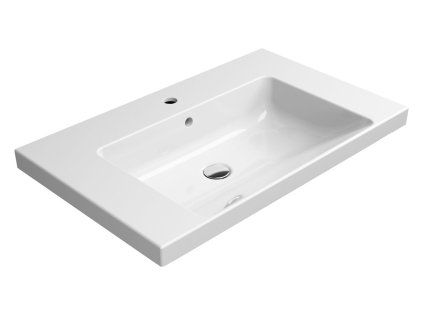 GSI NORM keramické umyvadlo 80 x 18 x 50 cm s přepadem Extra Glaze bílá 8634111