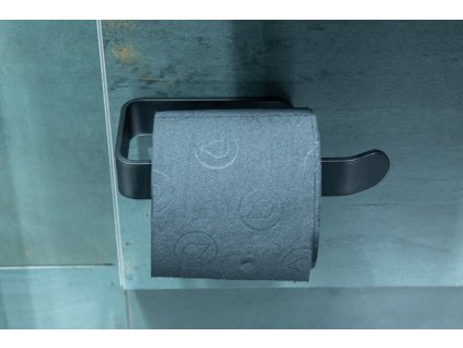 21749 drzak toaletniho papiru na nalepeni 3m 16x8x3 cm cerna barva