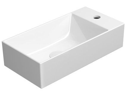 GSI Kube X keramické umyvadlo 50 x 25 cm  pravé/levé ExtraGlaze bílá 9486111