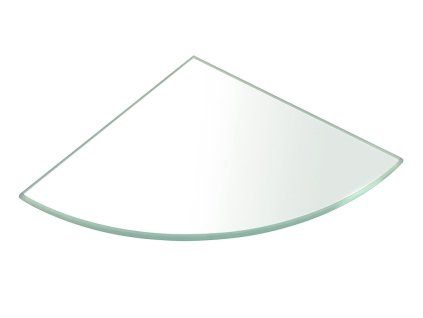 Sapho koupelnová police rohová čtvrtkruh 200 x 200 x 8 mm čiré sklo 23487