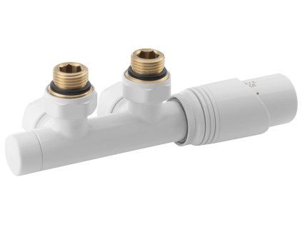 Bruckner Wicher připojovací sada ventilů termostatická pro středové připojení 50 mm bílá 600.311.4