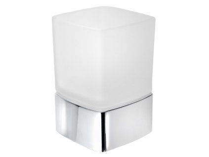 Gedy Lounge sklenka na postavení mléčné sklo chrom 549813