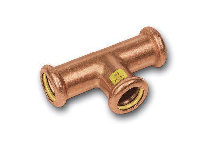 Sanha Press Gas 10130 T-kus redukovaný lisovací Cu plyn 28x15x28 mm 110130281528