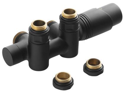 Bruckner Wicher COMBI připojovací sada termostatická pro středové připojení 50 mm černá mat 600.331.6