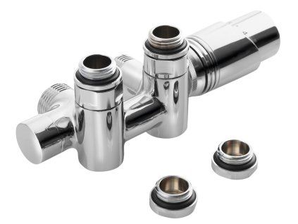 Bruckner Wicher COMBI připojovací sada termostatická pro středové připojení 50 mm chrom 600.331.1