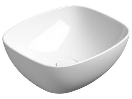 GSI Nubes umyvadlo na desku 40 x 35 cm bez otvoru pro baterii bez přepadu keramické bílá Extra Glaze 978511