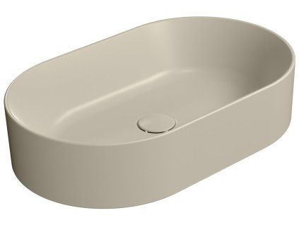 GSI Kube X umyvadlo na desku 60 x 37 cm bez otvoru pro baterii bez přepadu keramické béžová 945808