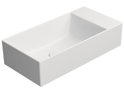GSI Kube X umyvadlo 50 x 25 cm bez otvoru pro baterii bez přepadu keramické bílá mat 9486009
