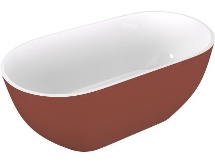 Polysan Reduta vana volně stojící 171 x 81 cm litý mramor bílá hnědá mat 71842.72