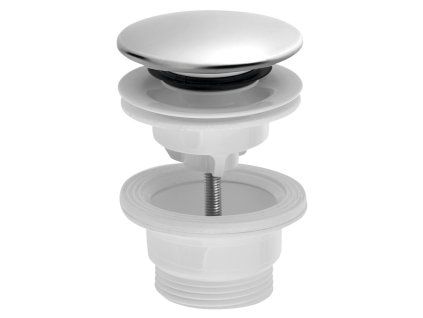 Bruckner umyvadlová výpust 5/4 click-clack velká zátka 4-45 mm plast nerez 151.308.1