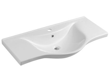 Aqualine Zara koupelnové umyvadlo 99,5 x 46,5 cm s otvorem pro baterii keramické bílá 10100