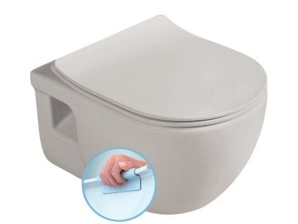 Sapho Brilla závěsná wc mísa 36,5 x 53 cm Rimless keramika latte mat 100614-114