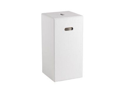 Gedy Luxury koš na prádlo 30 x 61,8 x 30 cm koženka bílá 103602
