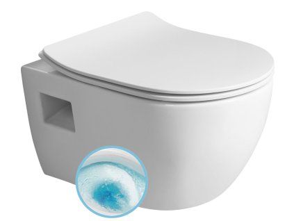 Bruckner LUNA závěsná WC mísa 35,5 x 49 cm Vortex Rimless bílá 201.331.4