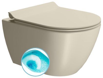GSI Pura závěsná wc mísa 36 x 50 cm Swirlflush keramika béžová 881608