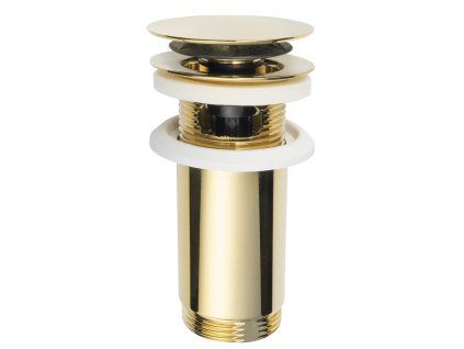 Omp Tea umyvadlová výpust 5/4 click-clack velká zátka max 80 mm zlatá 7533.370.5.3