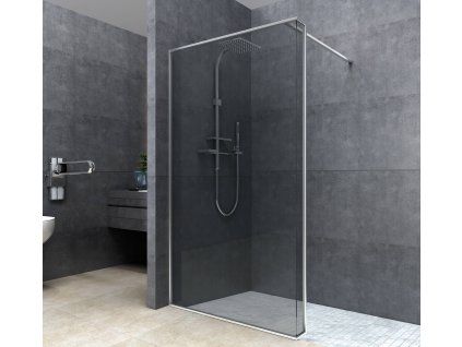 9255 1 zastena walk in simple 160 x 200 cm tmave sklo sede sklo