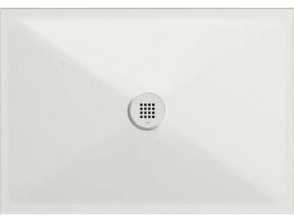 GSI Extra Flat obdélníková sprchová vanička 100 x 70 x 2 cm keramika bílá mat 46100709