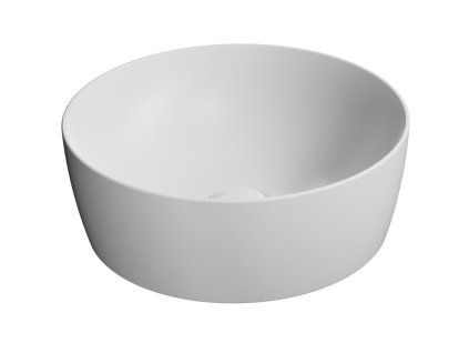 GSI Nubes kulaté umyvadlo na desku 40 cm bez otvoru pro baterii bez přepadu keramické bílá mat 903909