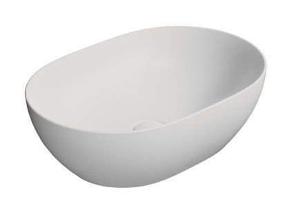 GSI Pura umyvadlo na desku 50 x 35 cm bez otvoru pro baterii bez přepadu keramické bílá mat 886009