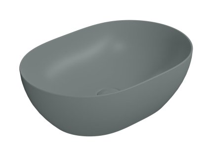 GSI Pura umyvadlo na desku 50 x 35 cm bez otvoru pro baterii bez přepadu keramické agave mat zelená 886004