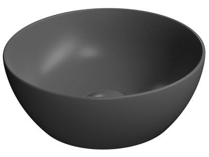 GSI Pura umyvadlo na desku 32cm bez otvoru pro baterii bez přepadu keramické černá mat 885426