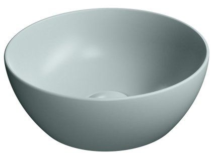 GSI Pura umyvadlo na desku 32 cm bez otvoru pro baterii bez přepadu keramické ghiaccio mat modrá 885415