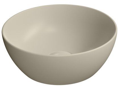 GSI Pura umyvadlo na desku 32 cm bez otvoru pro baterii bez přepadu keramické creta mat béžová 885408