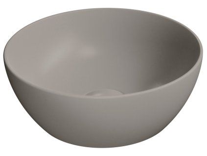 GSI Pura umyvadlo na desku 32 cm bez otvoru pro baterii bez přepadu keramické tortora mat šedá 885405