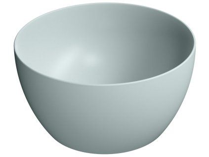 GSI Pura kulaté umyvadlo na desku 42 x 22 cm bez otvoru pro baterii bez přepadu keramické ghiaccio mat modrá 885215