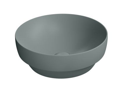 GSI Pura umyvadlo na desku 40 cm bez otvoru pro baterii bez přepadu keramické agave mat zelená 884604