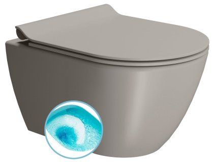 GSI Pura závěsná wc mísa Swirlflush 36 x 50 cm keramika tortora dual-mat šedá 881605