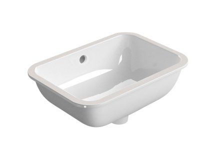 GSI Pura/Classic obdélníkové umyvadlo 35 x 50 cm zápustné bez otvoru pro baterii s přepadem keramické bílá ExtraGlaze 724711