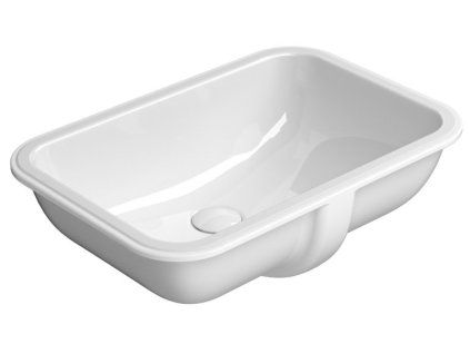 GSI Pura/Classic obdélníkové umyvadlo 38 x 55 cm zápustné bez otvoru pro baterii bez přepadu keramické bílá ExtraGlaze 724311