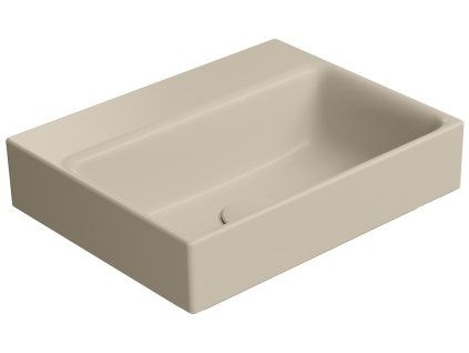 GSI Nubes umyvadlo 40 x 32 cm bez otvoru pro baterii bez přepadu keramické creta mat béžová 9684008